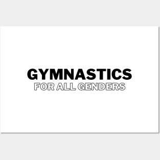 Gymnastics For All Genders (Black 1) Posters and Art